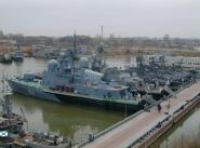 Бухта Золотой Затон – место базирования кораблей Каспийской флотилии в Астрахани.
