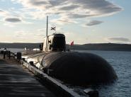 Атомный подводный крейсер ”Орел” у причала в Североморске