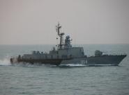 Малый артиллерийский корабль ”МАК-160” на переходе морем.